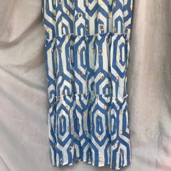 Alex&parker blue/gold dress - Picture 7 of 11